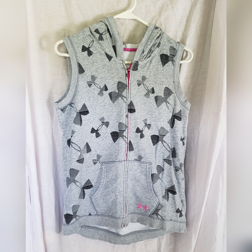 Under Armour Gray and Black Vest with Butterfly Print
